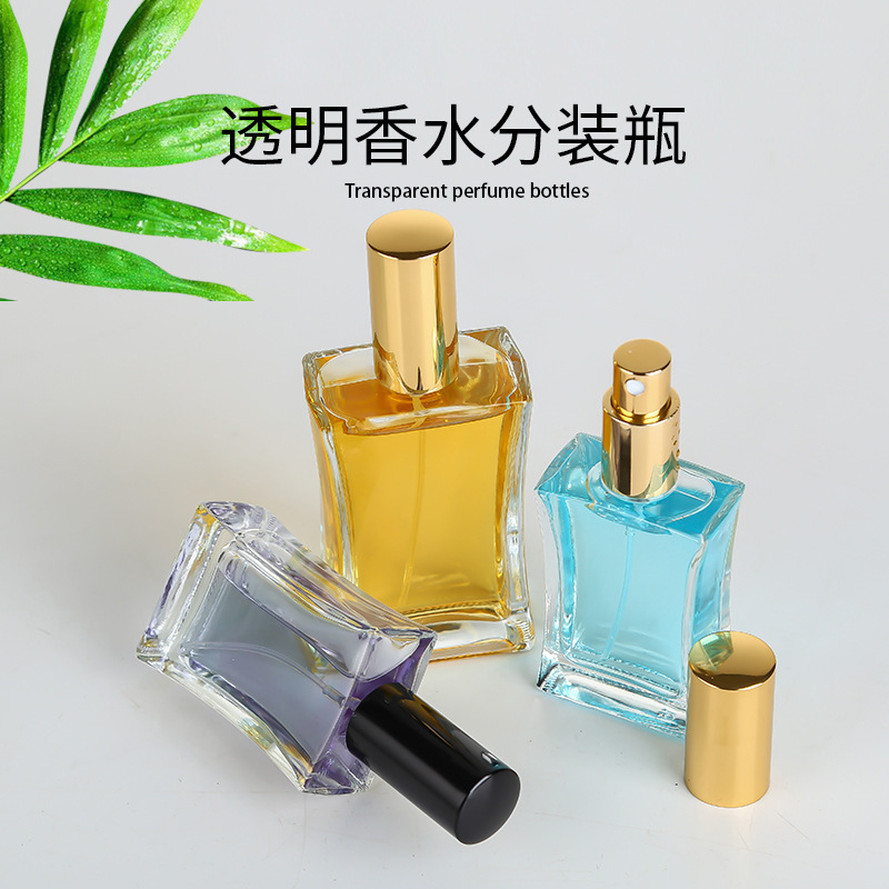 厂家高档丝口透明玻璃香水瓶喷雾分装瓶玻璃空瓶30..50.100ml