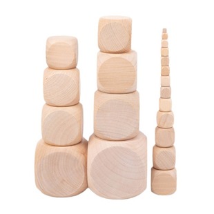 Wooden Blank DIY Dice Rounded Six-sided Sieve Wooden Color Hand-painted Creative Handmade Material Teaching Aids Wooden Dice