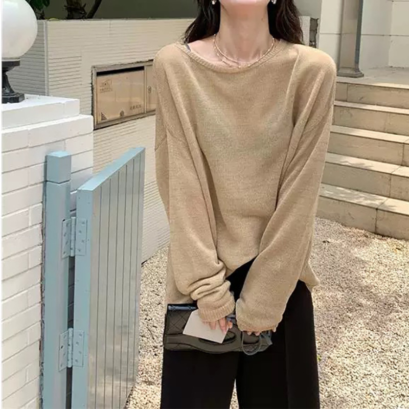 in stock manufacturers wholesale new sunscreen blouse women's high JI feeling temperament fashionable ultra-small machine thin long sleeve t-shirt