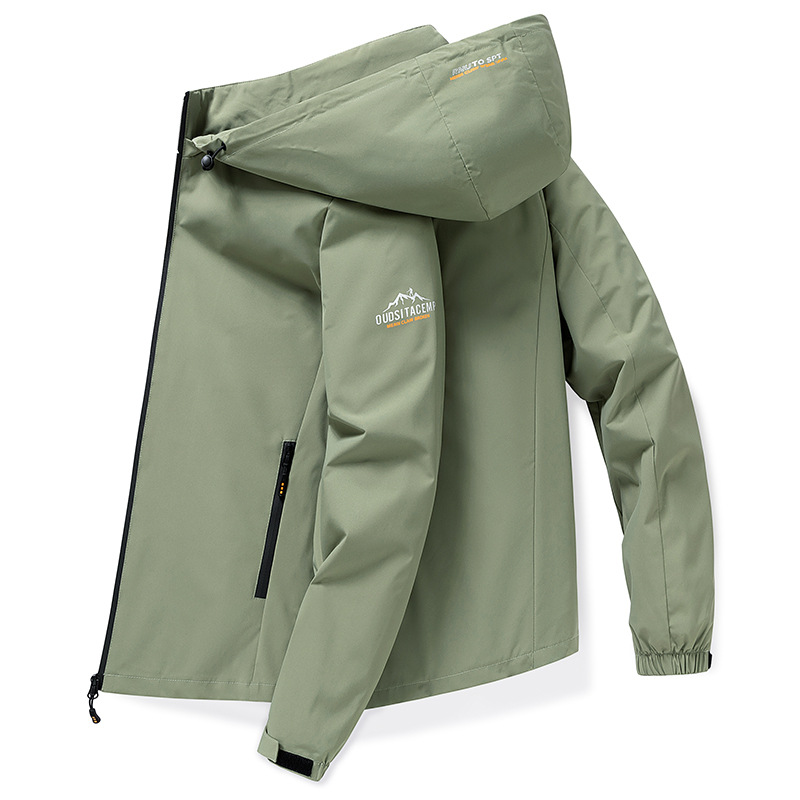 2024 primavera y otoño chaqueta de los hombres al aire libre chaqueta a prueba de viento chaqueta casual delgada más tamaño chaqueta de fábrica al por mayor