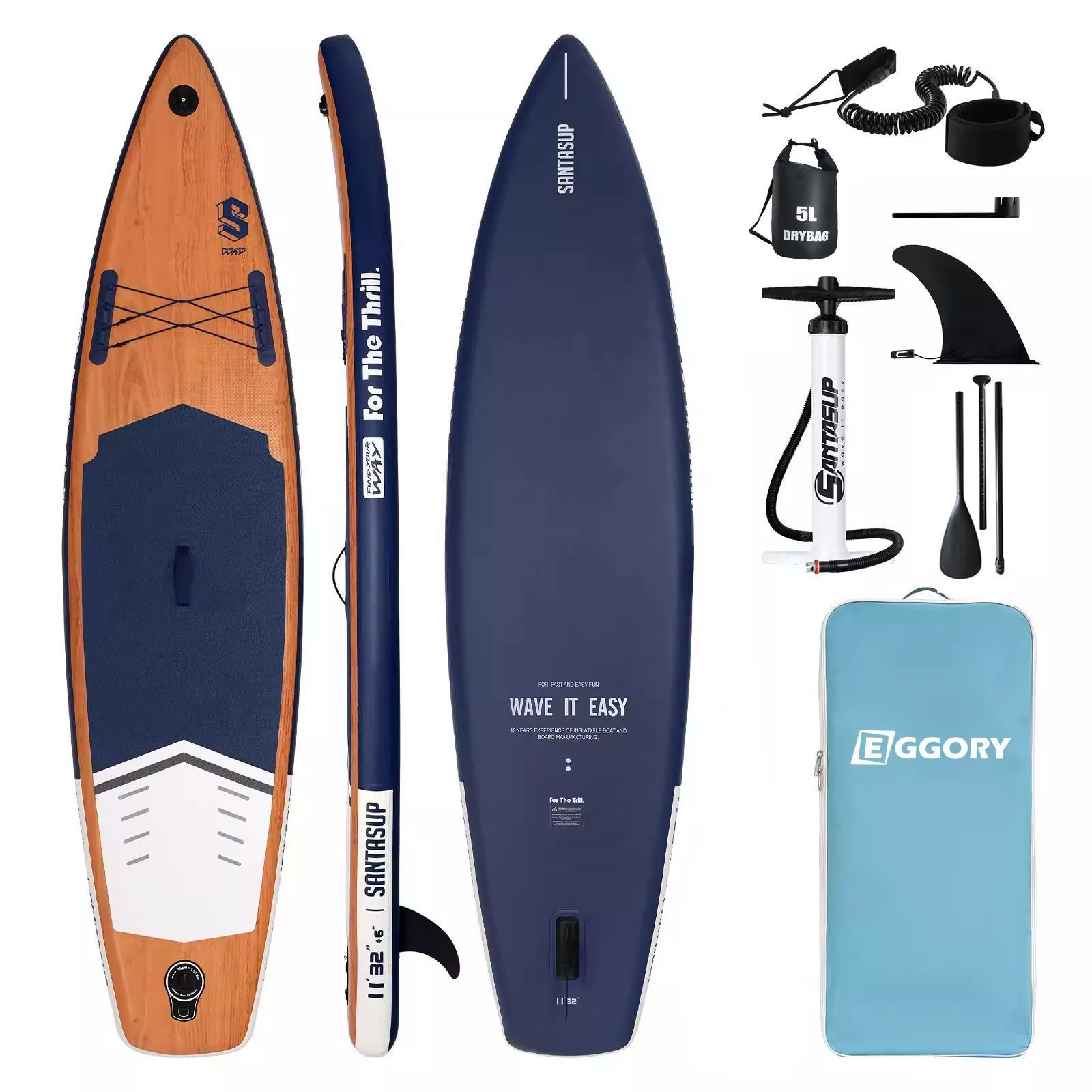 Inflatable stand‑up paddle board (Favorite) — thickened racing SUP, multiple designs, some sets include accessories