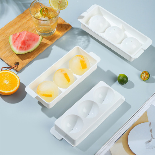 Whiskey ice ball mold maker ice tray mold bar frozen ice cube mold box quick freezer silicone lid