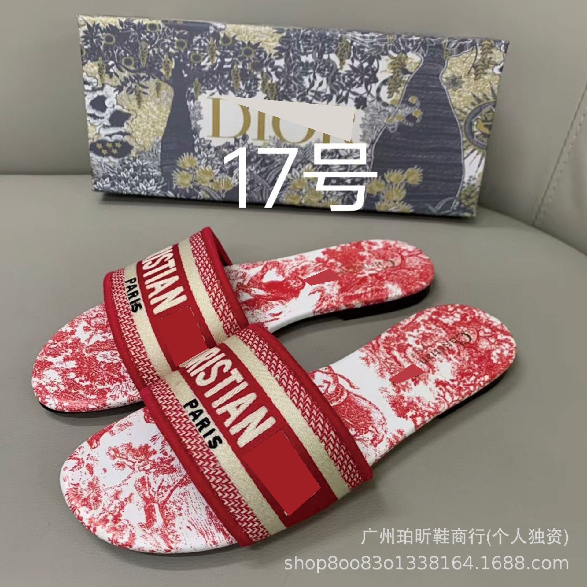 Zapatillas clásicas de alta versión D casa bordadas en una línea Zapatillas de piel de oveja para mujer