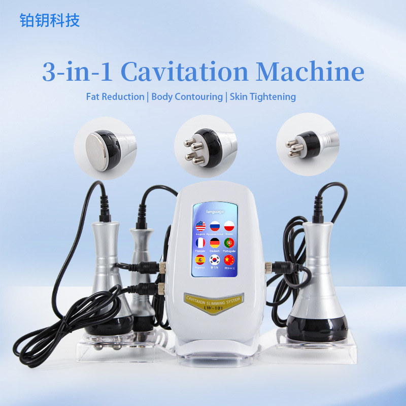 Three-in-one 40K ultrasonic body shaping instrument home massage import beauty instrument facial care instrument in stock wholesale