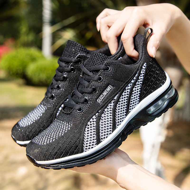 Zapatos de mujer 2024 primavera nuevo hueco red única gran cojín de aire ventilado amortiguador ligero ocio deportes transfronterizos tamaño grande