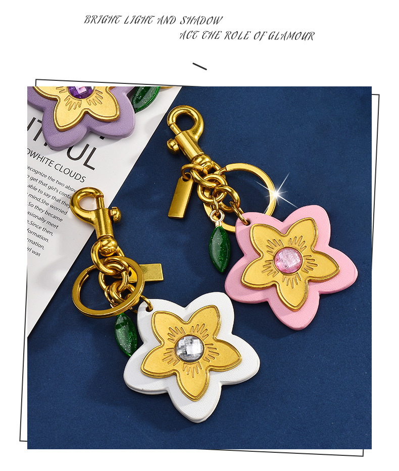 Holiday, Daily Occasion Alloy Material 1 Piece Alloy Flower Bag Charms
