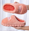 2022 winter new pattern thickening Plush cotton slipper The thickness of the bottom non-slip men and women lovers Home shoes One piece On behalf of