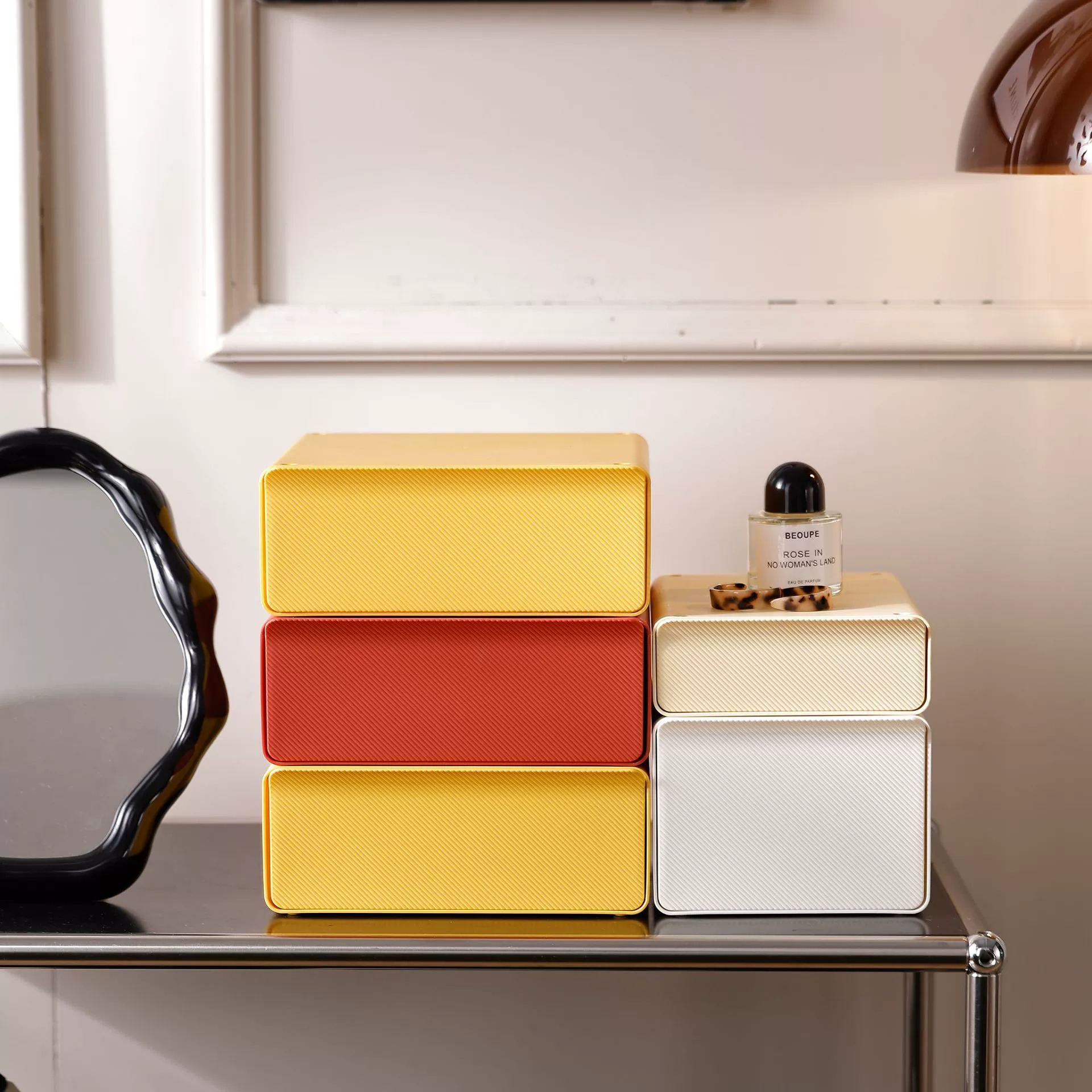 MONR: вместимый органайзер для чая и кофе, настольная корзина-ящик, ручной дизайн, тренд сезона