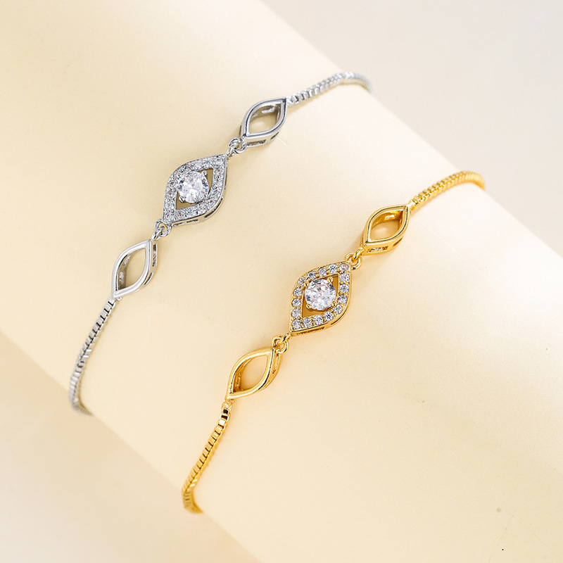 Women's Korean-style fashionable Diamond-inlaid platinum-plated bracelet, diamond jewelry, adjustable bracelet Women's Korean-style fashionable Diamond-inlaid platinum-plated bracelet, diamond jewelry, adjustable bracelet