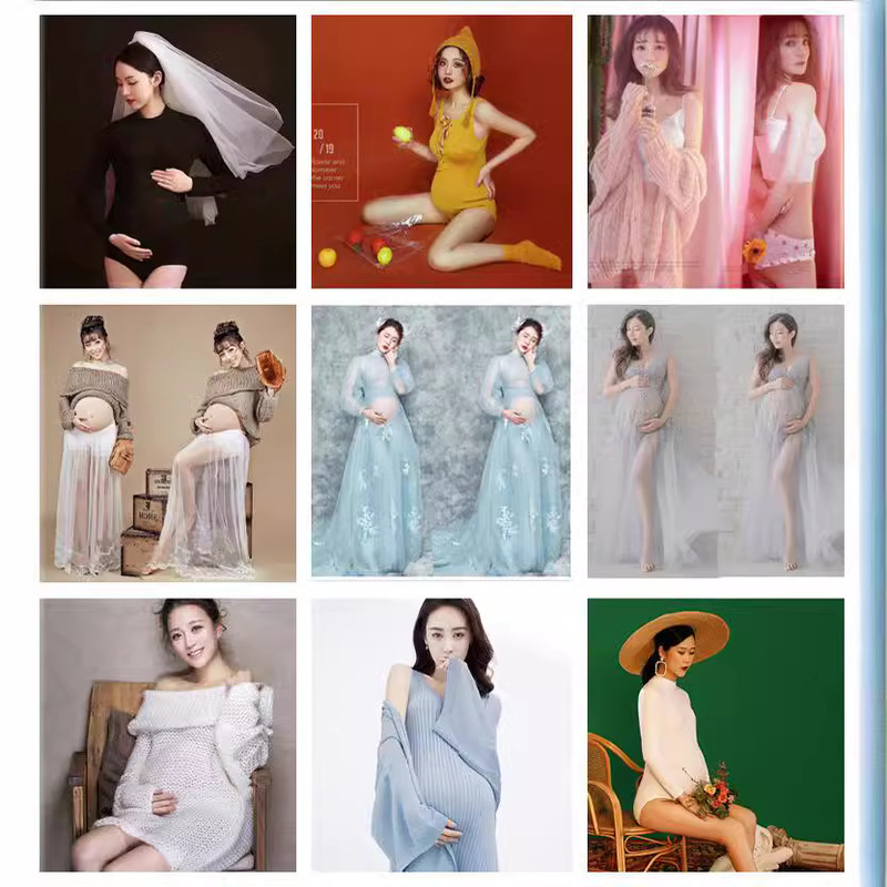 Pregnant Women Photography Clothing New Style Fresh Photography Pregnant Women Clothing Photo Studio Photo Portrait Pregnant Mother Theme Clothes