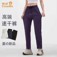 高品质冰丝裤男女速干裤女夏季薄款运动裤男直筒宽松抗皱休闲裤子