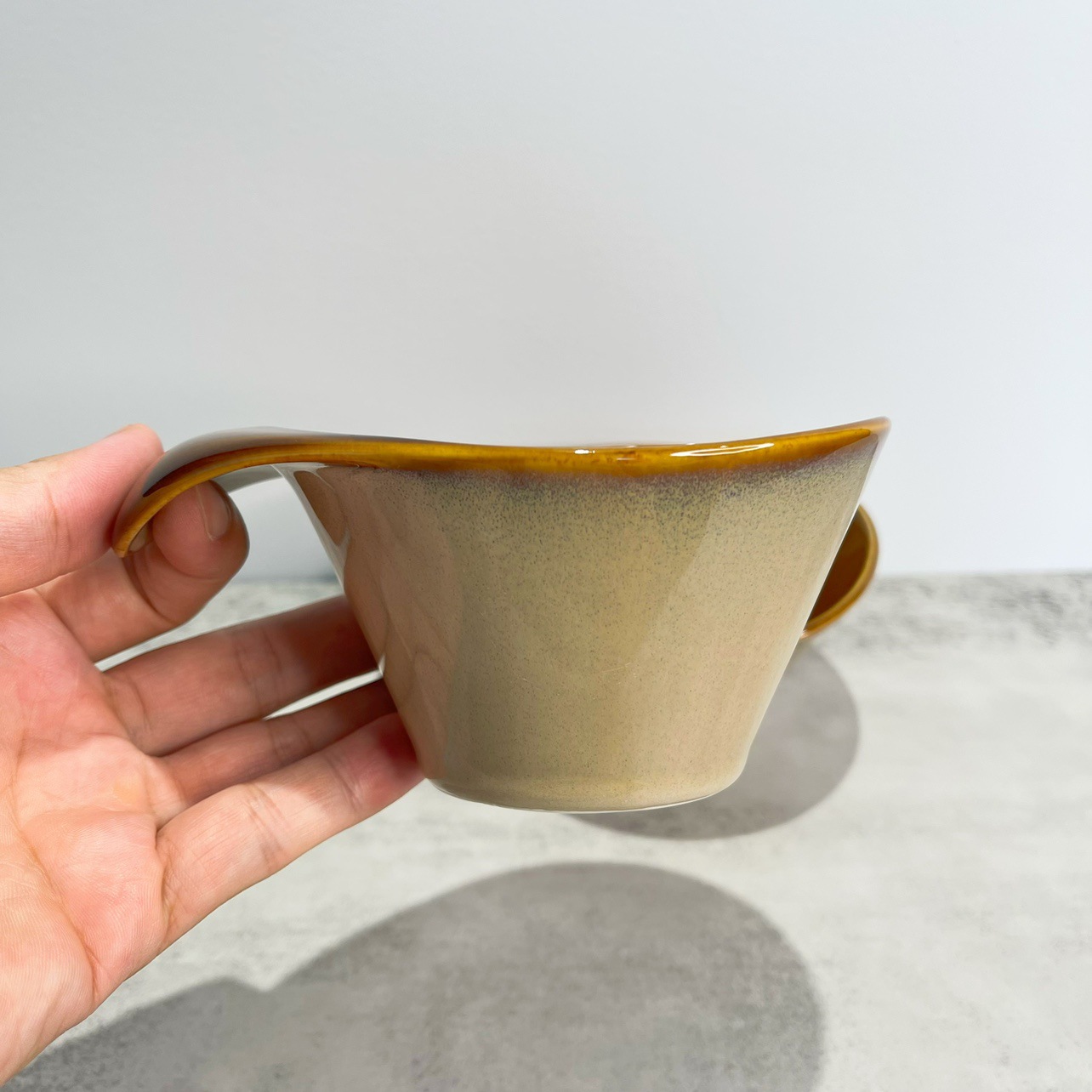 Lucang LZ comercio exterior de la cola de una sola vajilla de color marrón de miel de porcelana tazón de fuente de ensalada tazón de helado nueva porcelana de hueso sola
