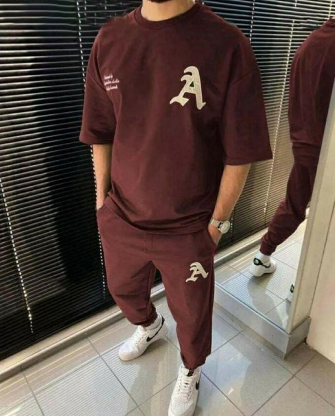 2024 nuevos hombres moda camiseta de manga corta pantalones otoño tendencia casual traje ME13 ML4