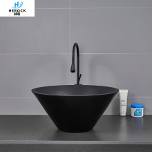 圓形藝術盆方形台上盆人造石台盆小戶型藝術面盆洗手盆一體洗臉盆