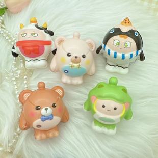 Original Lost Heart Bear Phone Air Cushion Stand Cartoon Squishy Egg New Back Sticker Desktop Air Bag Stand for Men and Women