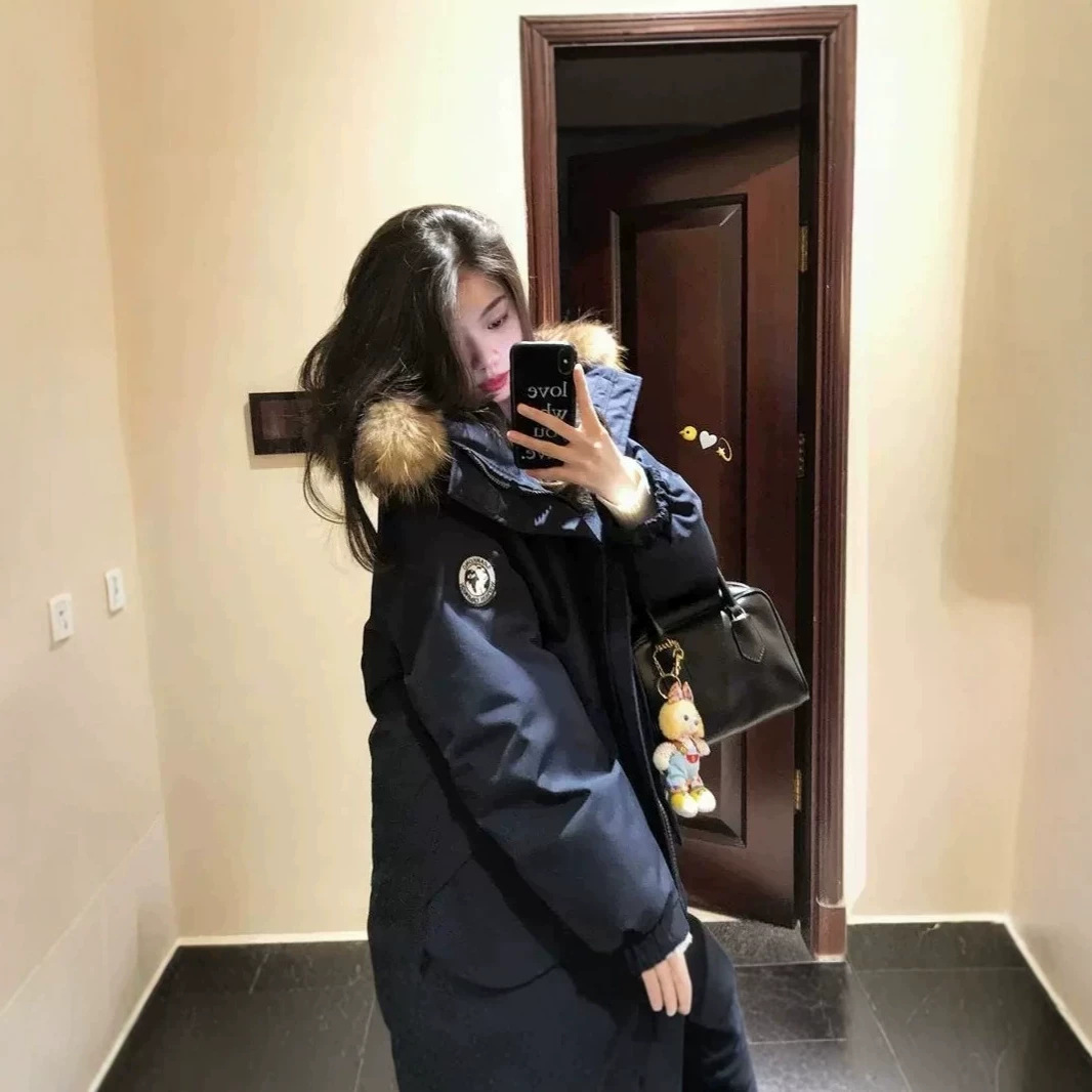工装派克羽绒棉服女2026冬季新款加厚美式高级情侣大毛领棉衣外套
