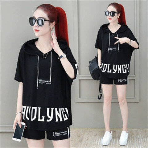 Трансграничный повседневный спортивный костюм женская летняя одежда 2025 новая летняя мода иностранная летняя шорты из двух частей