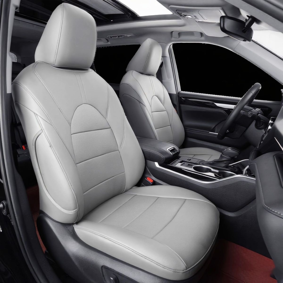 Toyota Highlander Special Car Seat Covers, Full Leather, All-Season, Breathable, Wear-Resistant Seat Covers