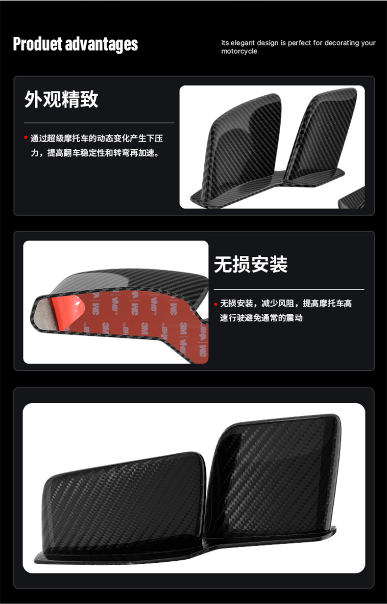 Suitable for Bmw Motorcycles Bmw S1000Rr M1000Rr 2023-2025 Modified Rear Wing Spoiler