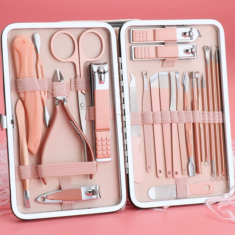 Набор кусачек для ногтей, полный набор плоскогубцев, педикюр, удаление омертвевшей кожи, канавка для ногтей, ножницы с орлиным клювом, игла от прыщей, инструмент для удаления волос в носу и ушах.