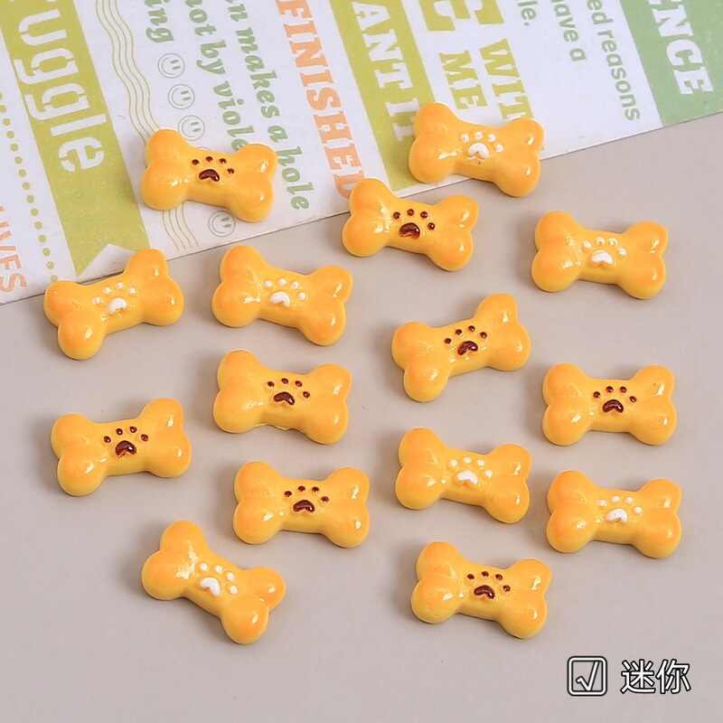 Mini Artificial Bone Food Toys Handmade DIY Homemade Jewelry Accessories Cream Glue Resin Small Accessories Materials Wholesale