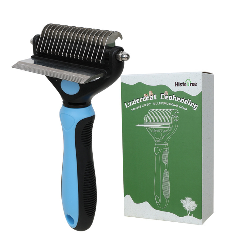 파란색 매듭 헤어 칼