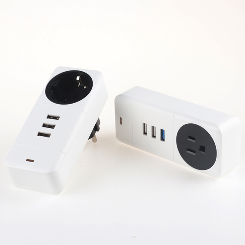 180 degree rotating AC socket with USB fast charging port wall power board