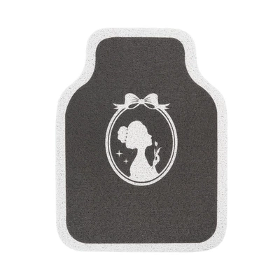 Four Seasons General Motors Foot Mat Goddess Bow Car Anti-Dirty Protection Decorative Foot Mat Fashion Car Supplies (Universal Foot Pad) - black-goddess-bow-mat-front-row