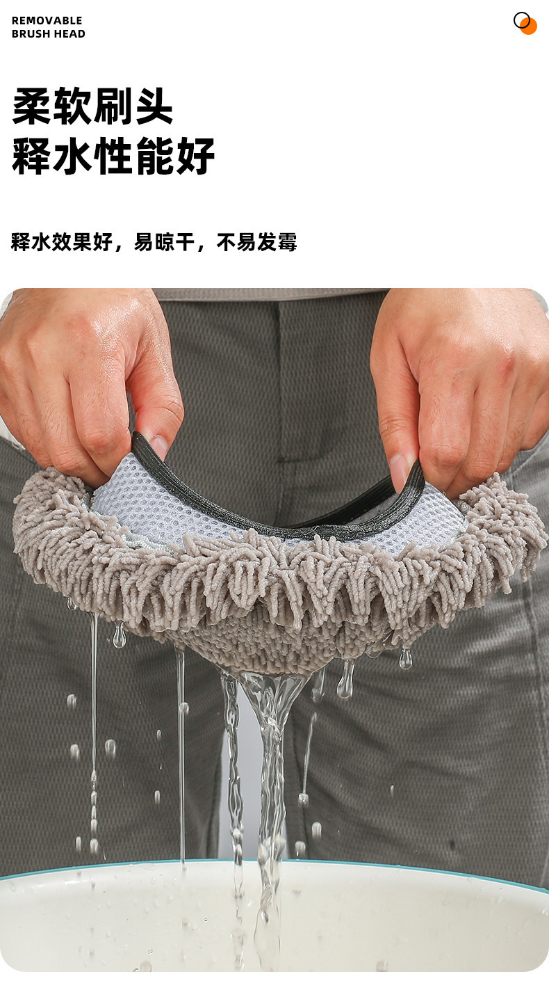 Straight Pole Car Wash Brush, Car Cleaning Tool, Dust Removal, Chenille, Upgraded Telescopic Detachable Car Wash Mop