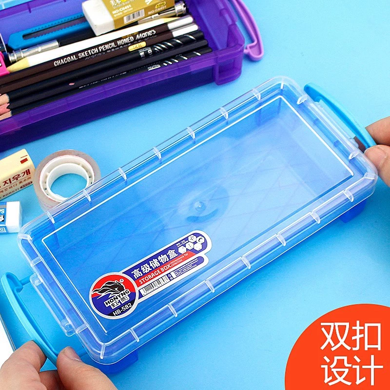 Art transparent storage box, pencil case painting