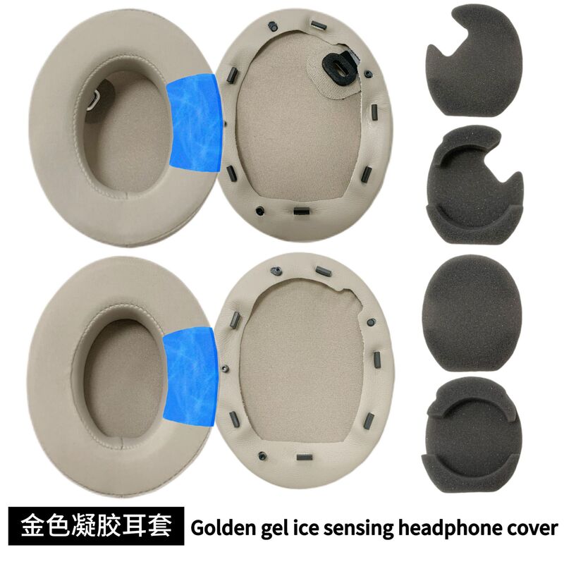 Sony Sony WH-1000XM4 イヤーマフ、イヤホンカバー、アイスジェルシープスキン交換用レザーカバー、イヤーパッドに適しています。|undefined