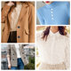 High-grade Button Cashmere Coat Trench Coat Suit Shirt Button Exquisite White Black Round Large Decorative Button Accessories
