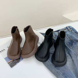 2023秋冬季新品儿童鞋 韩版休闲马丁单靴 男女童高筒靴 宝宝靴子