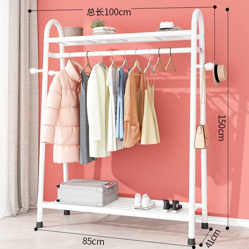 100cm-흰색 [상단 및 하단 이중 그물 + 옷 고리]].