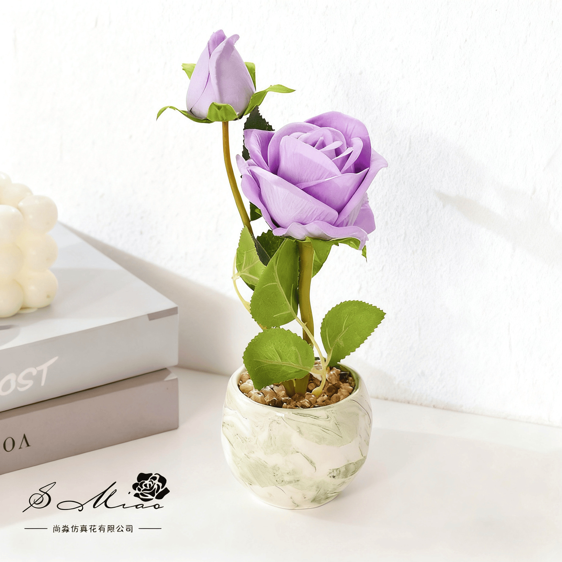 flores falsas estilo pastoral rosa pequeña flor de simulación bonsai decoración creativa flor de moda plantación verde artificial simulación maceta image 1