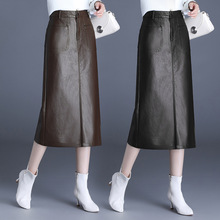 海宁真皮半身裙2025秋冬品牌韩版妈妈中长款显瘦时尚羊皮皮裙批发