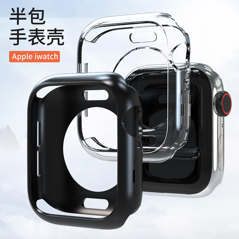 Apple Watch 8 compatible transparent TPU case with anti-slip protection, compatible with UltraWatch 7.
