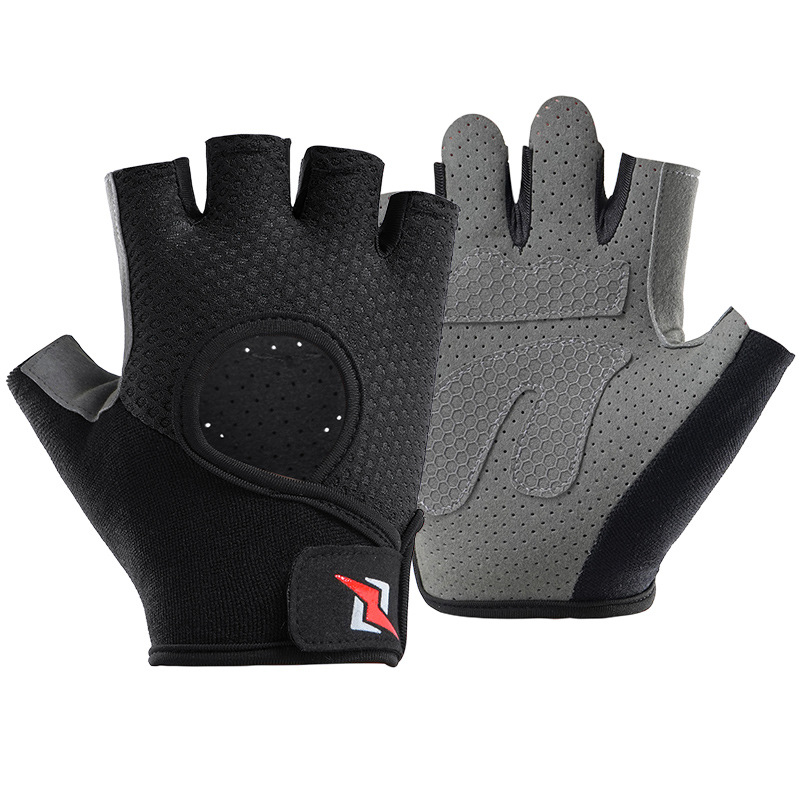 Guantes de acondicionamiento de verano para hombres y mujeres con medio dedo de ciclismo deportivo resistente al desgaste de yoga dinámico dispositivo de ciclismo de entrenamiento antideslizante transpirable