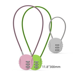 01U Round Wire Rope Code Lock Biscuit Lock Bag Backpack Trolley Case Pencil Case Mini Code Padlock