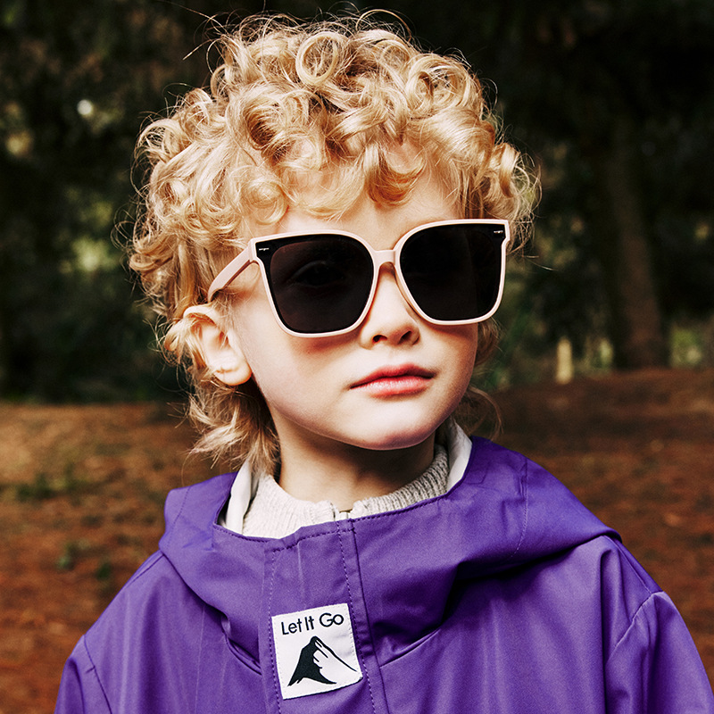 Kids fashion styling sunglasses outdoor UV protection square frame sunglasses vacation sun glasses_voghion.com
