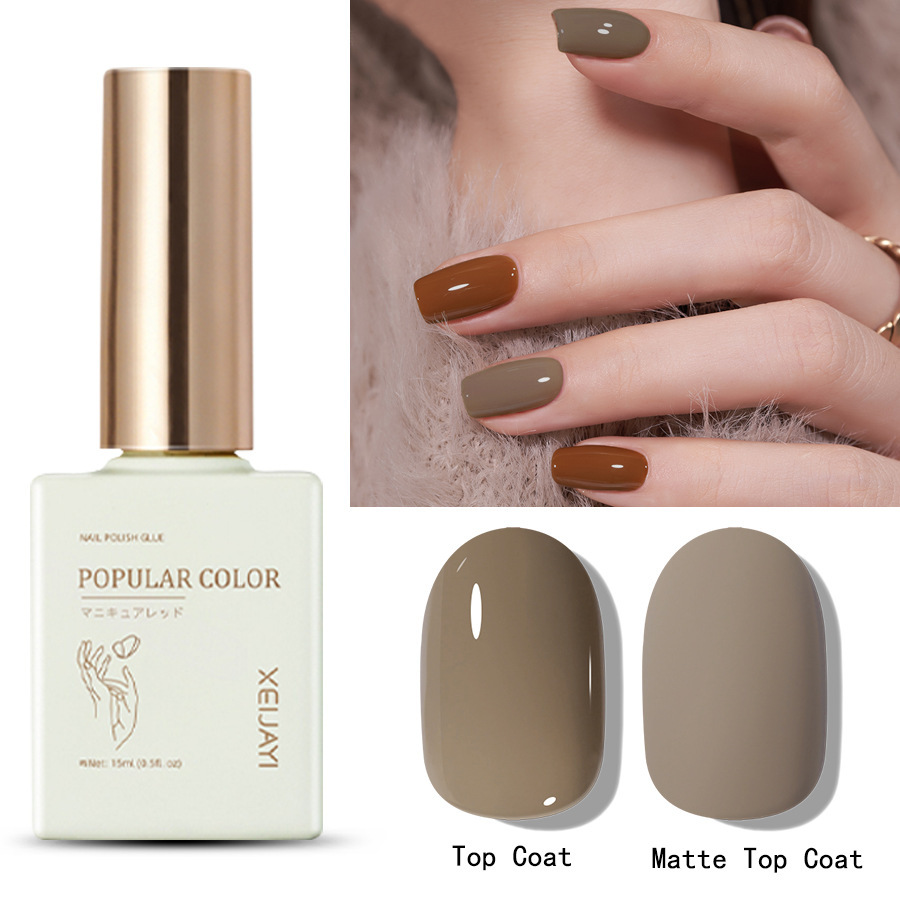 New white nail polish glue solid color gray green nail polish shop special long-lasting firm Nail Polish glue suit