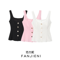 ZR 外国貿易卸売ヨーロッパとアメリカンスタイルの女性の気質スリムスカートスタイル裾弾性ベストスタイルトップ 5584229