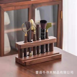 中式茶具置物架手机架子桌面茶壶架办公室小博古架茶室茶桌收纳架