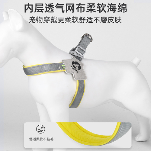 New Dog Leash Harness Saddle Dog Chest Back Harness Breathable Reflective Dog Backpack Pet Leash Wholesale