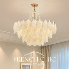 法式轻奢客厅吊灯2025年新款奶油风高端大气主卧室灯复古中山灯具