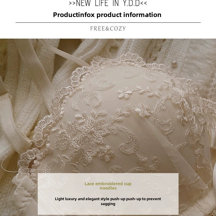 Set reggiseno push-up in pizzo Pure Desire, sexy, ricamato, intimo giapponese, reggiseno traspirante grande per donne con petto piccolo_voghion.com