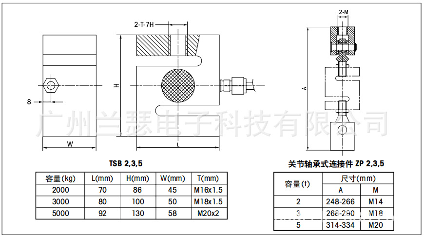 METTLER-TOLEDO梅特勒托利多S型拉压力TSC-500称重传感器