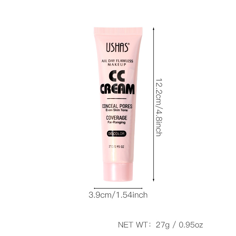 USHAS punto transfronterizo venta caliente control de aceite antes de maquillaje loción de base de cambio de color natural y duradero CC crema UFS002
