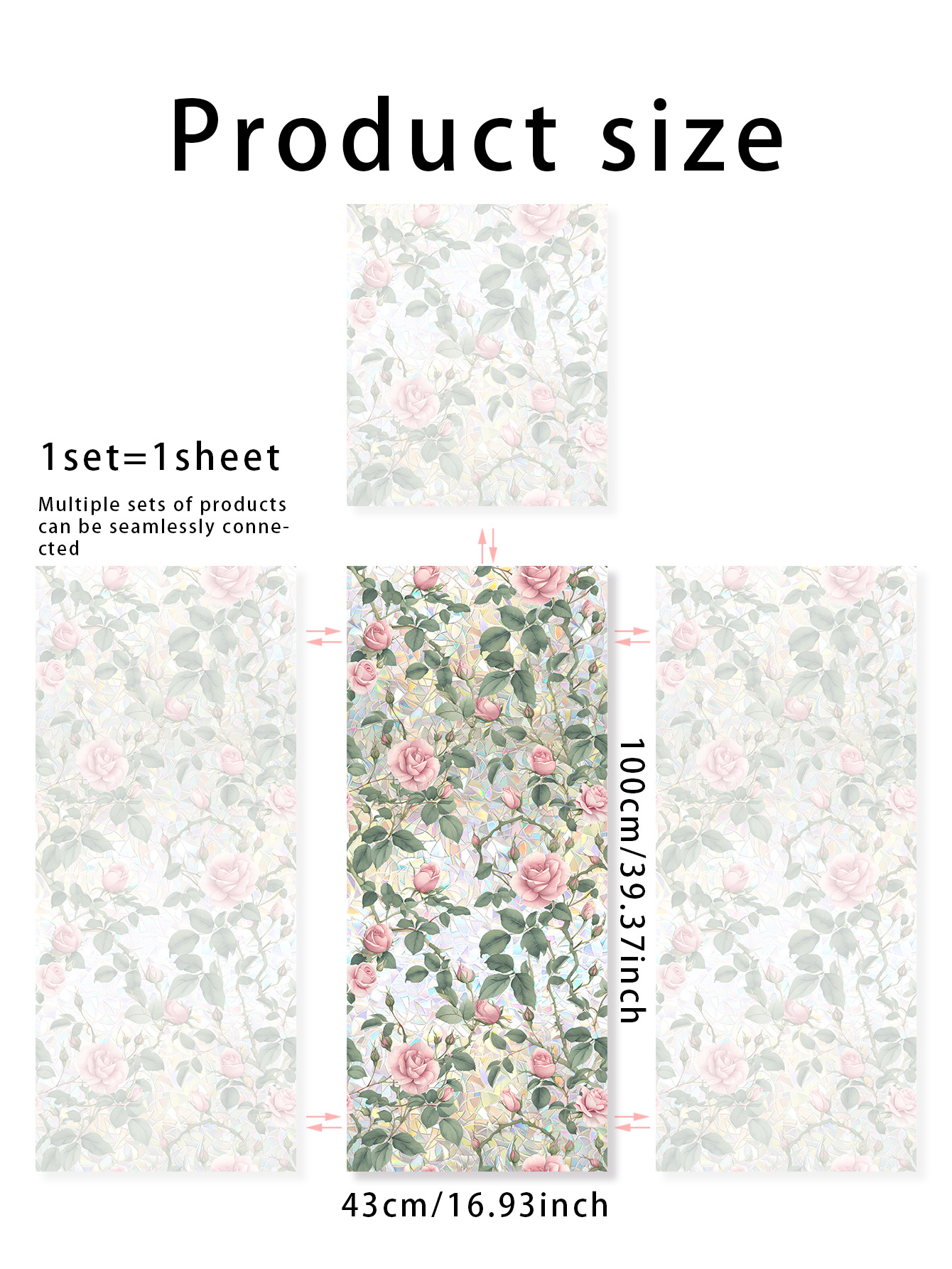 140g Weight Glass paster Home Textiles & Decor Type PVC Material Leaf Pattern Casual, Pastoral Style Casual Pastoral Leaf PVC Glass Paster Wall Art 170