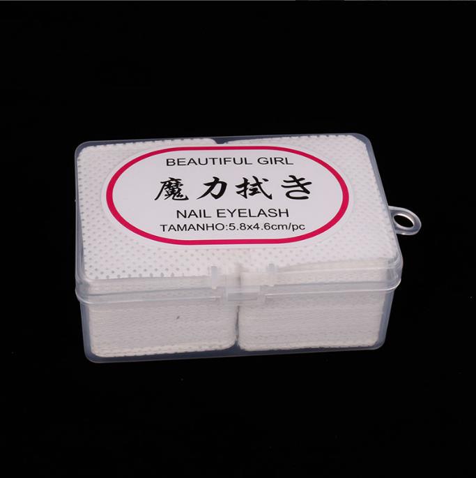 Botella de pegamento para pestañas tela de limpieza de manicuras mágica limpieza de algodón sin cabello limpieza de botella de pegamento limpia de uñas